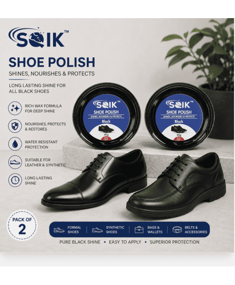 SQIK Premium Wax Black Polish 40 g Duo